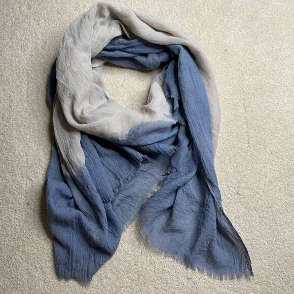 Blue and Gray Gradient Scarf - Picture 1 of 6